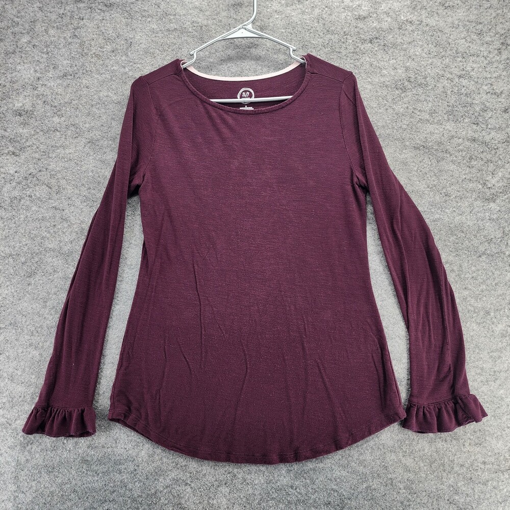 Maurices Shirt Womens Small Long Sleeve Red